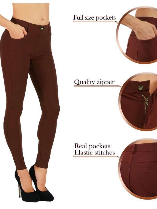 Yelete Pants - NWT Casual Office Pants Slim Women's Jean Look Buttery Soft Jeggings 01